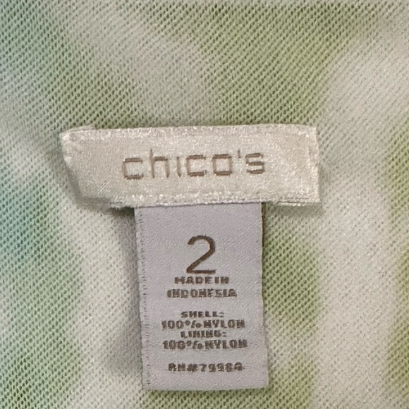 Chico’s 100% Nylon Women’s Multi Color Top Size 2 - Picture 3 of 5